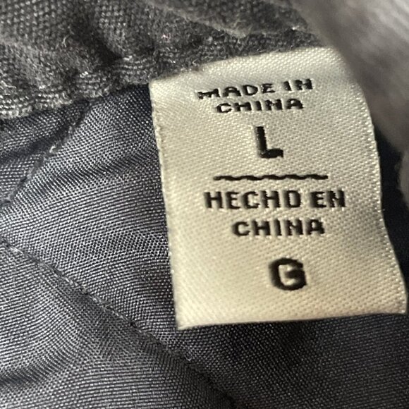 Levi’s Diamond Quilted Jacket Men’s L Navy Blue Insulated Snap Up Coat Cotton - Picture 8 of 12